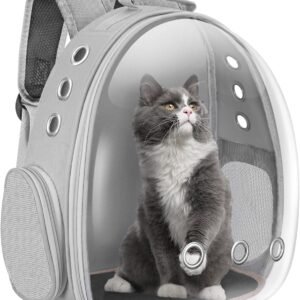 Cat Carrier Backpack Portable Pet Travel Solution Pet Carrier Dog Carrier Backpack Bag Space Capsule for Small Medium Cat Puppy Dog Travel Hiking Walking Camping Up to 17Lb