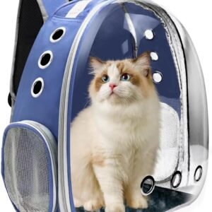 Cat Backpack Carrier, Pet Cat Carrier with Ventilated Design for Carrying Puppy Cats, Pet Carrier Back Pack Bag Space Capsule for Traveling/Hiking/Camping/Outdoors