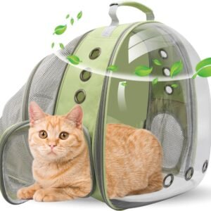 Cat Backpack Carrier, Expandable Breathable Pet Bubble Backpack for Cat Small Dog Airline Approved Pet Travel Carrying Bag for Hiking, Travel, Camping & Outdoor
