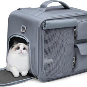 Cat Backpack Carrier Large,Pet Backpack for Dogs and Cats,AirlineApproved,Collapsible,with 3 Ventilated Windows,Designed for Travel, Hiking, Walking & Outdoor Use